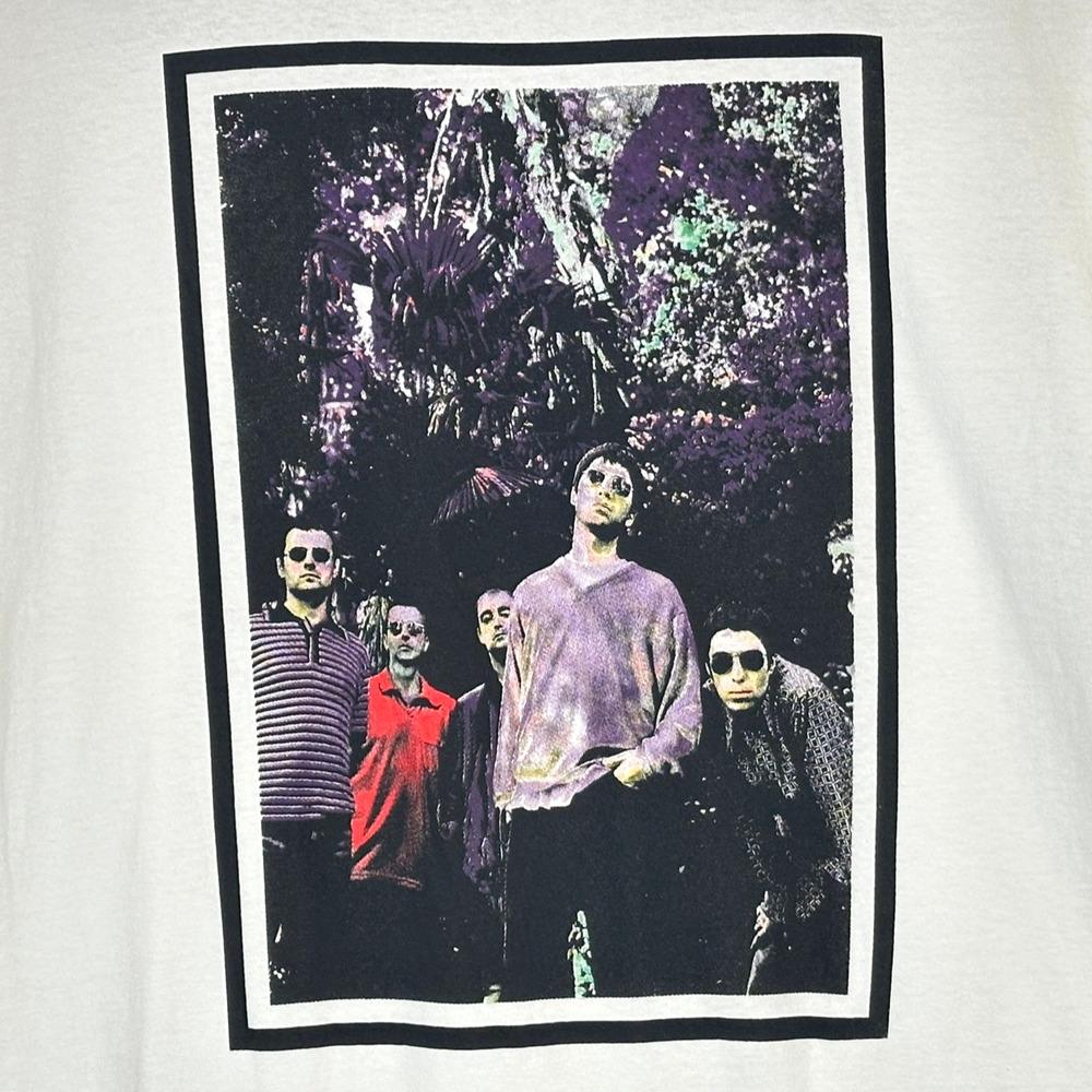 Oasis Single Stitch Tubular Band Tee Mens XL White Be Here Now Graphic TShirt